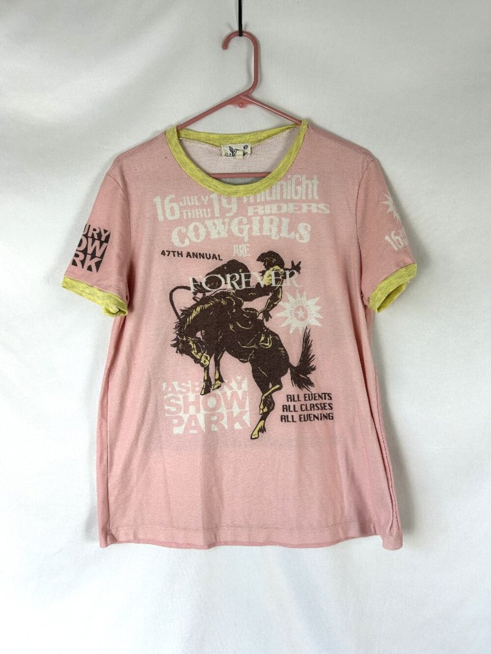 Western Cowgirls Asbury Park Midnight Riders T shirt M Pink